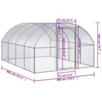 Kippenren 3x4x2 m gegalvaniseerd staal – Image 7