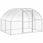 Kippenren 3x6x2 m gegalvaniseerd staal - Afbeelding 4