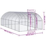 Kippenren 3x6x2 m gegalvaniseerd staal - Afbeelding 7