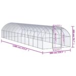 Kippenren 3x12x2 m gegalvaniseerd staal - Afbeelding 7