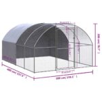Kippenren 3x4x2 m gegalvaniseerd staal - Image 9