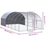 Kippenren 3x6x2 m gegalvaniseerd staal – Image 9