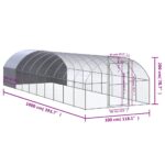 Kippenren 3x10x2 m gegalvaniseerd staal - Afbeelding 9