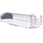 Kippenren 3x16x2 m gegalvaniseerd staal – Image 9