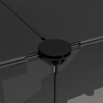 Dierenhok klein 143x107x93 polypropeen en staal zwart - Image 7