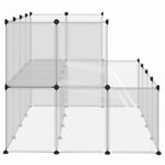 Dierenhok klein 143x107x93 cm polypropeen en staal transparant - Afbeelding 4