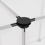 Dierenhok klein 143x107x93 cm polypropeen en staal transparant - Afbeelding 7