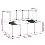 Dierenhok klein 143x107x93 cm polypropeen en staal transparant - Afbeelding 9