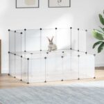 Dierenhok klein 143x107x93 cm polypropeen en staal transparant