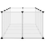 Dierenhok klein 144x74x46,5 cm polypropeen en staal transparant – Image 4