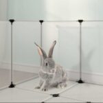 Dierenhok klein 144x74x46,5 cm polypropeen en staal transparant – Image 8