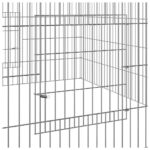 Konijnenkooi 110x110x55 cm gegalvaniseerd ijzer - Image 6