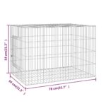 Konijnenkooi 78x54x54 cm gegalvaniseerd ijzer - Afbeelding 7