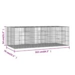 Konijnenkooi met 3 panelen 163x79x54 cm gegalvaniseerd ijzer – Image 7