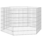 Dierenverblijf 6 panelen 54x60 cm gegalvaniseerd ijzer – Image 2