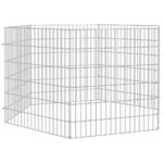 Dierenverblijf 6 panelen 54x60 cm gegalvaniseerd ijzer – Image 3