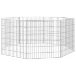 Dierenverblijf 8 panelen 54x60 cm gegalvaniseerd ijzer - Afbeelding 2