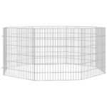 Dierenverblijf 8 panelen 54x60 cm gegalvaniseerd ijzer - Afbeelding 3