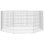 Dierenverblijf 8 panelen 54x60 cm gegalvaniseerd ijzer - Afbeelding 4