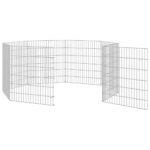 Dierenverblijf 8 panelen 54x60 cm gegalvaniseerd ijzer - Afbeelding 5