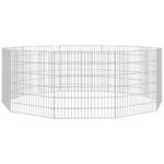 Dierenverblijf 10 panelen 54x60 cm gegalvaniseerd ijzer – Image 2