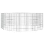 Dierenverblijf 10 panelen 54x60 cm gegalvaniseerd ijzer – Image 4