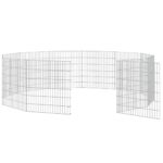 Dierenverblijf 12 panelen 54x60 cm gegalvaniseerd ijzer – Image 5