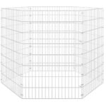 Dierenverblijf 6 panelen 54x80 cm gegalvaniseerd ijzer - Afbeelding 4