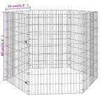 Dierenverblijf 6 panelen 54x80 cm gegalvaniseerd ijzer - Afbeelding 8