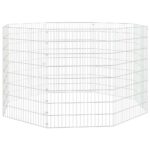 Dierenverblijf 8 panelen 54x80 cm gegalvaniseerd ijzer - Afbeelding 2