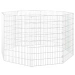 Dierenverblijf 8 panelen 54x80 cm gegalvaniseerd ijzer - Afbeelding 4