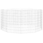 Dierenverblijf 10 panelen 54x80 cm gegalvaniseerd ijzer – Image 2