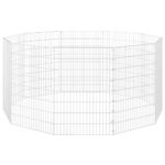 Dierenverblijf 10 panelen 54x80 cm gegalvaniseerd ijzer – Image 4
