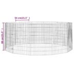 Dierenverblijf 12 panelen 54x80 cm gegalvaniseerd ijzer – Image 8