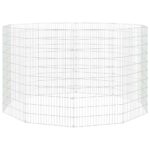 Dierenverblijf 10 panelen 54x100 cm gegalvaniseerd ijzer – Image 2