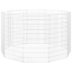 Dierenverblijf 10 panelen 54x100 cm gegalvaniseerd ijzer – Image 4