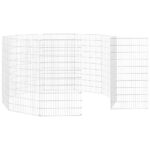 Dierenverblijf 10 panelen 54x100 cm gegalvaniseerd ijzer – Image 5