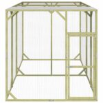 Kippenhok 200x400x200 cm geïmpregneerd massief grenenhout - Afbeelding 3