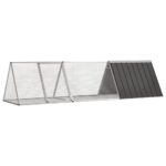 Konijnenkooi Antraciet 302,5x80,5x71 cm Gegalvaniseerd Staal