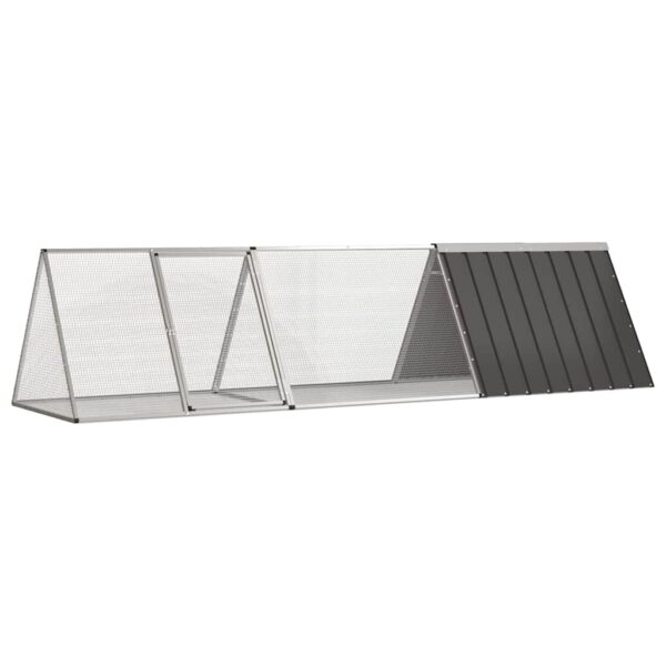 Konijnenkooi Antraciet 302,5x80,5x71 cm Gegalvaniseerd Staal