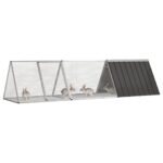 Konijnenkooi Antraciet 302,5x80,5x71 cm Gegalvaniseerd Staal - Image 2
