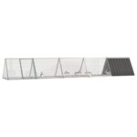 Konijnenhok 504,5x80,5x71 cm gegalvaniseerd staal antraciet - Afbeelding 2