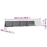 Konijnenhok 504,5x80,5x71 cm gegalvaniseerd staal antraciet - Afbeelding 6