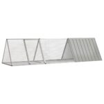 Konijnenkooi Grijs 302,5x80,5x71 cm Gegalvaniseerd Staal