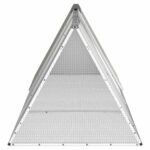 Konijnenkooi Grijs 302,5x80,5x71 cm Gegalvaniseerd Staal - Afbeelding 4