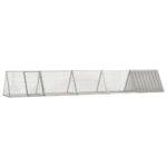 Konijnenhok 504,5x80,5x71 cm gegalvaniseerd staal grijs