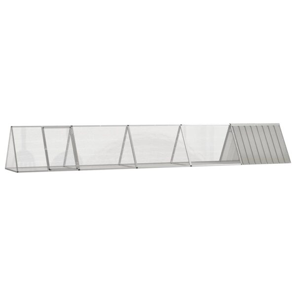 Konijnenhok 504,5x80,5x71 cm gegalvaniseerd staal grijs