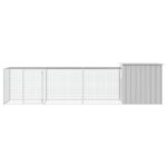Kippenhok 400x91x100 cm gegalvaniseerd staal grijs - Image 3