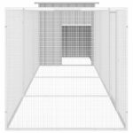 Kippenhok 400x91x100 cm gegalvaniseerd staal grijs - Image 4