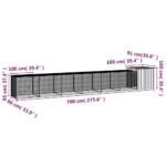 Kippenhok 700x91x100 cm gegalvaniseerd staal grijs - Afbeelding 5
